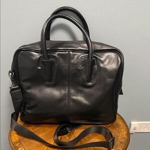 Black Leather Men's Bag